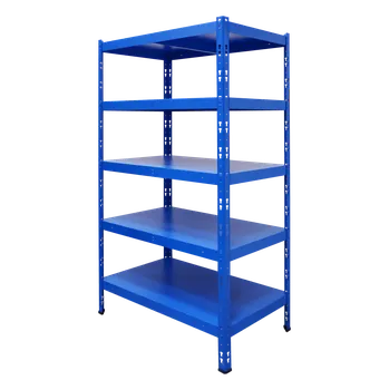 Dílenský regál ZLKL Průmyslové regály kovové 1800 x 750 x 500 mm, modrý P00155-7