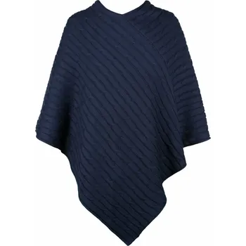 Dámské pončo KAMA Merino 5041 tmavě modré uni