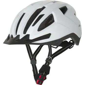 Cyklistická přilba CRIVIT Dámská / Pánská cyklistická helma s koncovým světlem (bílá, S/M)