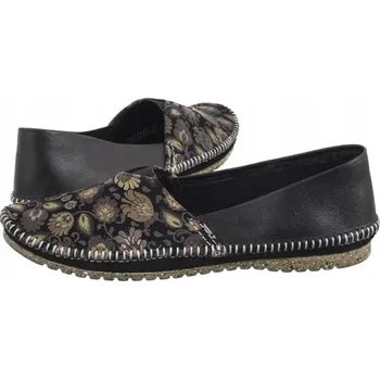 Dámské polobotky BALERÍNKY Z PŘÍRODNÍ KŮŽE VZOROVANÉ LEHKÉ MACIEJKA T1929-71 ČERNÉ 39