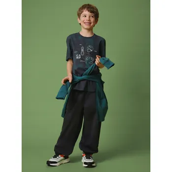 Chlapecké tričko 4F CHLAPECKÉ TRIČKO ŠEDÉ REGULAR S POTISKEM 164 (13-14 let)