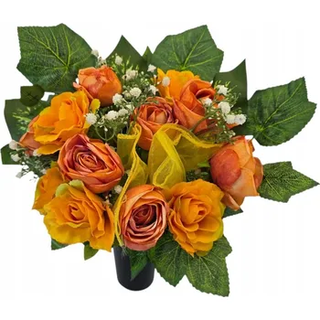 Smuteční dekorace Kytice flakonek dekorace na hřbitov kompozice na hrob pomník