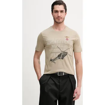 Bavlněné tričko Aeronautica Militare TS2528UJ00641 zelená 81X, vel. L