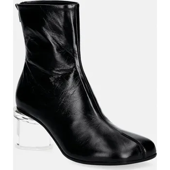 Dámské kozačky Kožené kotníkové boty MM6 Maison Margiela S59WU0265.P7560.T8013 černá 99X, EUR 39