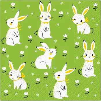 Papírový ubrousek Velikonoční ubrousky králíčci
