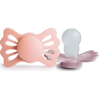 dudlíky FRIGG Lucky Size 2:6-18 months dudlík Pretty in Peach/Primrose 2 ks