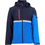 Payper WISE 2IN1 – pánská softshellová bunda s odnímatelnými rukávy, WP 8000 mm, reflexní prvky, kapuce, kapsa na tablet Barva: KRÁLOVSKÁ MODRÁ/NÁMO, Velikost: XXS