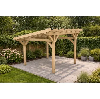 Pergola Pergola 10 s pultovou střechou 4,4x3,25m