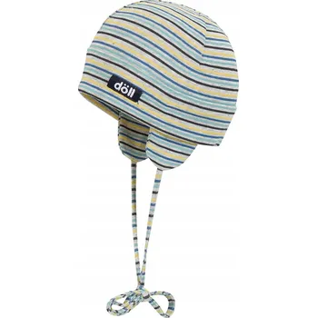 Čepice Dětská čepice na zavazování v barevných pruzích Döll, vel. 41