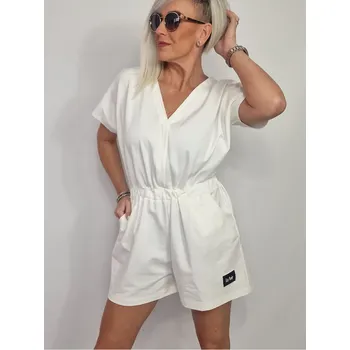 Dámský overall Smetanový krátký overal LA NOIR Smetanová, UNI XS-L