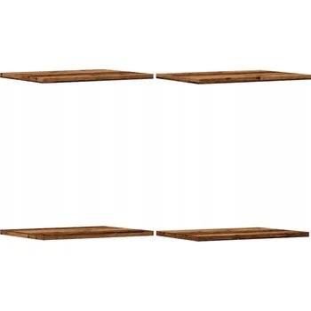 police Police na knihy, 4 ks, staré dřevo, 40x30x1,5 cm