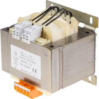 Transformátor Izolační transformátor 500VA, primární napětí: 15 → 400V ac, sekundární napětí: 115V ac, Lišta DIN, 120 x 124 x