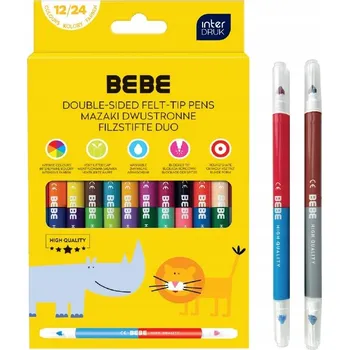 INTERDRUK BEBE Fixy FIXY POPISOVAČE Oboustranné 12/24 BEBE KIDS