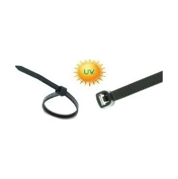 Organizace kabelů Stahovací páska černá dlouhodobě UV stabilní, 18kg, pr.svazku 50mm, 3,6x200mm, 100ks v balení