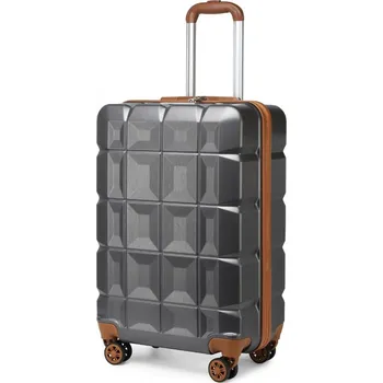 KONO kabinový kufr s TSA zámkem - šedá - 39L K2292L