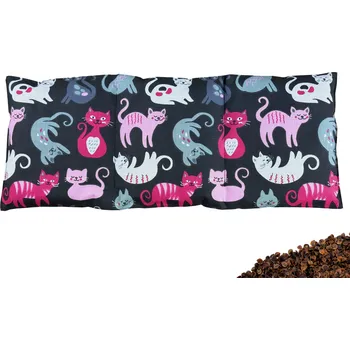 Polštář VFstyle nahřívací polštářek bederní s pohankovými slupkami 50x20 cm Kittens