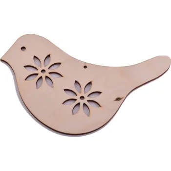 EU Dřevěný ptáček 10 cm