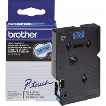 Pásek do tiskárny Brother TC-591 Páska do tiskárny štítků Černá na modré