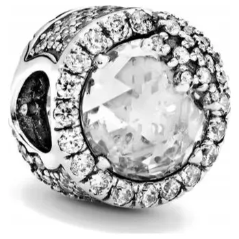 Přívěsek Přívěsek korálek Třpytivá sněhová vločka, stříbro s925 stříbro 925