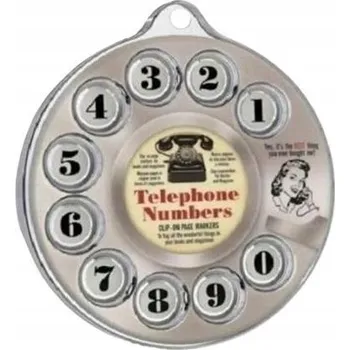 Záložka Záložky do knihy ve tvaru číselníku telefonu 0-9