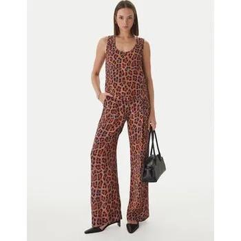 Dámské kalhoty LOLA CASADEMUNT Palazzo kalhoty MS2614002 Hnědá Wide Leg XS