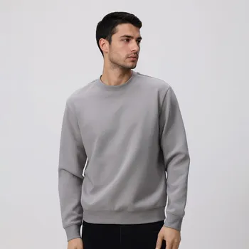 Pánská mikina Reserved - Mikina regular z bavlny - světle šedá - 516EF-09X - 516EF-09X-XL