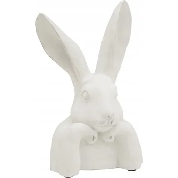 Velikonoční dekorace VELIKONOČNÍ ZAJÍC 36 CM VELKÝ BÍLÝ KRÁLÍK VELIKONOČNÍ FIGURKA HLAVA DÁREK