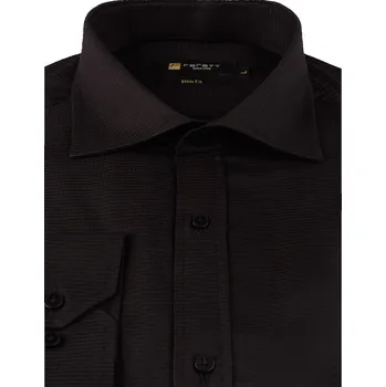Pánská móda FERATT Pánská košile LISABON SLIM černá Velikost: XXL