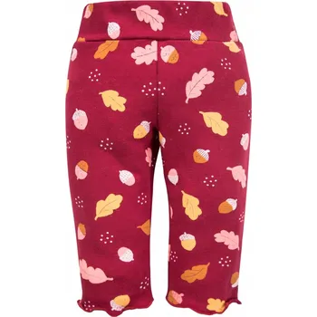 Dívčí legíny Dívčí legíny bordó s potiskem žaludů, velikost 128