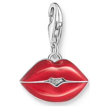 Přívěsek Thomas Sabo As We Kiss stříbrný přívěsek červené rty