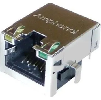 Konektor Amphenol Communications Solutions Konektor RJ45, řada: RJE72 Vnitřní Cat5e, počet cest: 8, Pravý úhel, Povrch Stíněné,