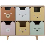 Nízká dětská komoda z masivu pavlovnie v přírodní barvě 25,5x88,5 cm Calle – Bloomingville Mini ID_1677688