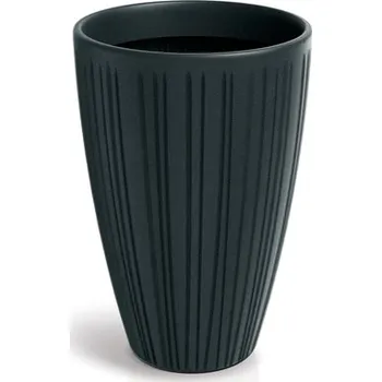 Květináč Květináč FERO ROUND HIGH 48 cm - barva: uhlíkově šedá