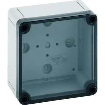 Rozvaděč Skříň, řada: TK PS IP66 barva Modrá transparentní, šedá Polystyren 110 x 110 x 66mm