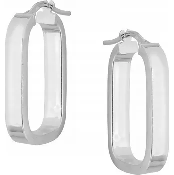 Náušnice Stříbrné náušnice ryzost 925 Elegantní Rhodiované Náušnice Foukané pro ni