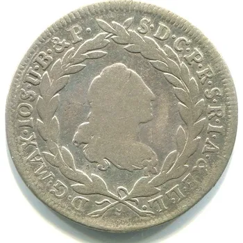 BAYERN. Maxmilián III. Josef (1745-1777). 10 Kreuzer 1774. Ag.