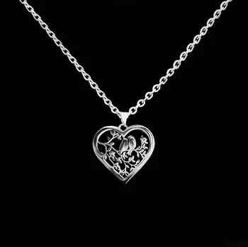 Náhrdelník Romantický ocelový náhrdelník „Ptáčci v srdci“ č. 1869