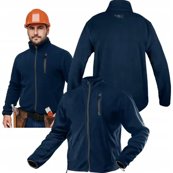 Pánská mikina NEO 81-502 MIKINA FLEECOVÁ TMAVĚ MODRÁ VELIKOST 3XL
