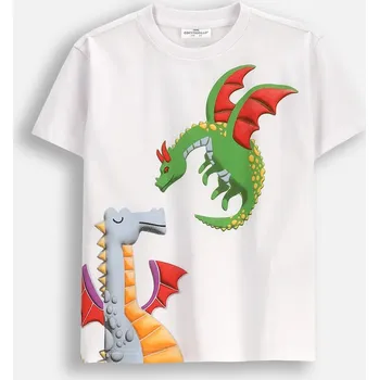 Chlapecké tričko Chlapecké bílé tričko s krátkým rukávem 098 Coccodrillo WC5