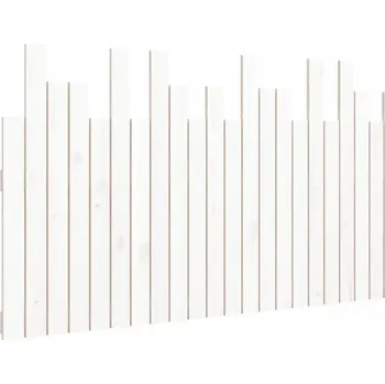 Čelo postele, bílé, 140x3x80 cm, masivní borovicové dřevo