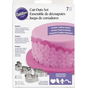 Vykrajovátko Wilton Romance kovové vypichovače 4 ks