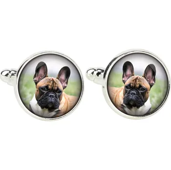 Manžetový knoflíček Francouzský buldoček Manžetové knoflíčky s Vaší fotografií
