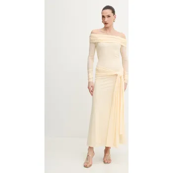 Dámské šaty Šaty Bardot 60387DB béžová 01X, vel. M