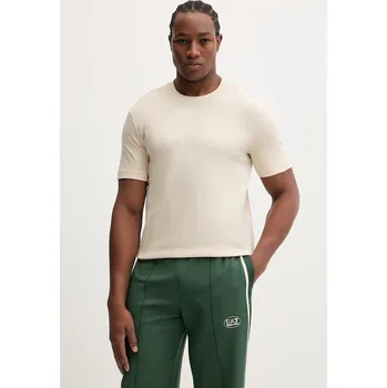Pánské tričko Bavlněné tričko EA7 Emporio Armani AF10441.7M001498 béžová 80X, vel. S
