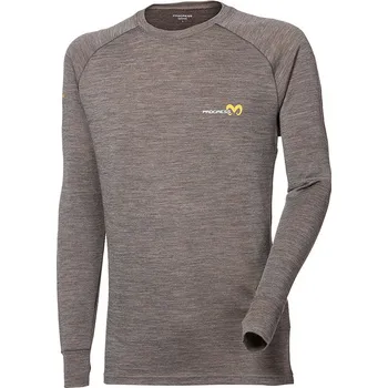 Pánské termoprádlo Pánské merino triko PROGRESS Mb Tdr tm.šedá/kari Velikost: L