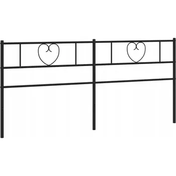 Kovové čelo, černé, 193 cm