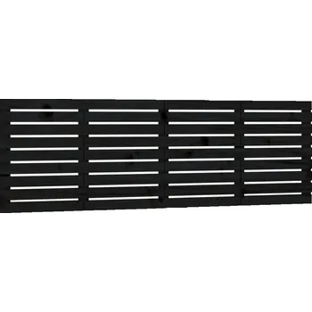 Čelo postele, černé, 166x3x63 cm, masivní borovicové dřevo