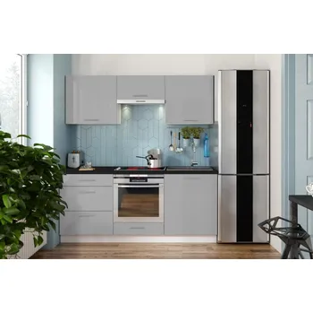 Kuchyňská linka Kuchyňská linka Celeste MT0105 180/180 leskle šedá