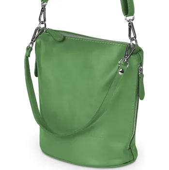 Kabelka Vera Pelle kabelka z pravé lícové kůže zelená