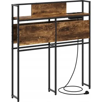 Úložné čelo postele s policí Kouřový dub 90 cm Kompozitní dřevo